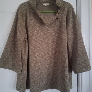 Olive Green Button-Up Sweater